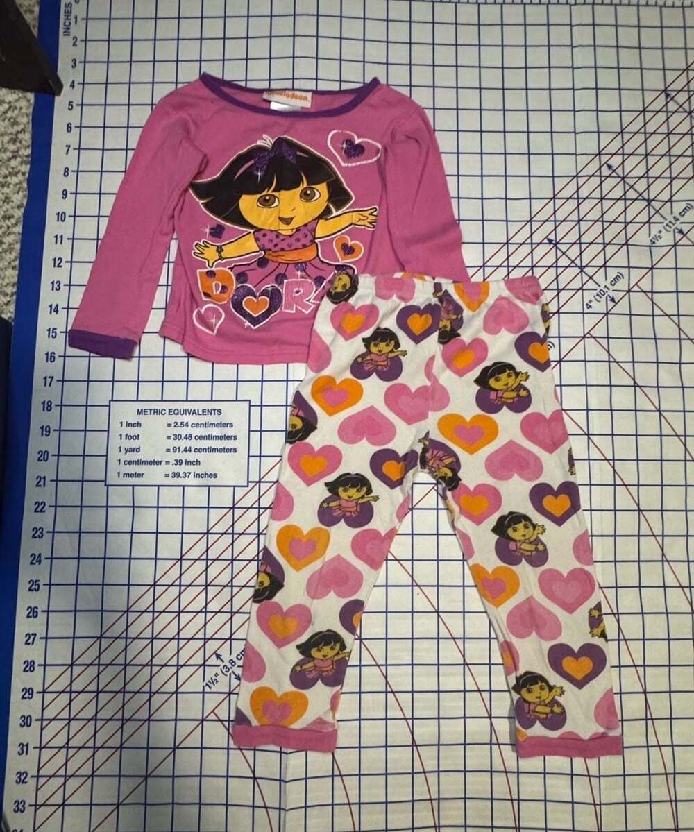 Nickelodeon Dora The Explorer 2-Piece Toddler Girls Pajama Set Size 4T